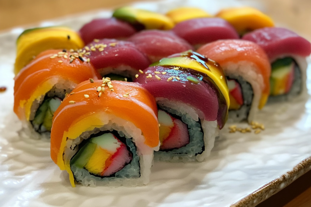 Rainbow Roll Sushi