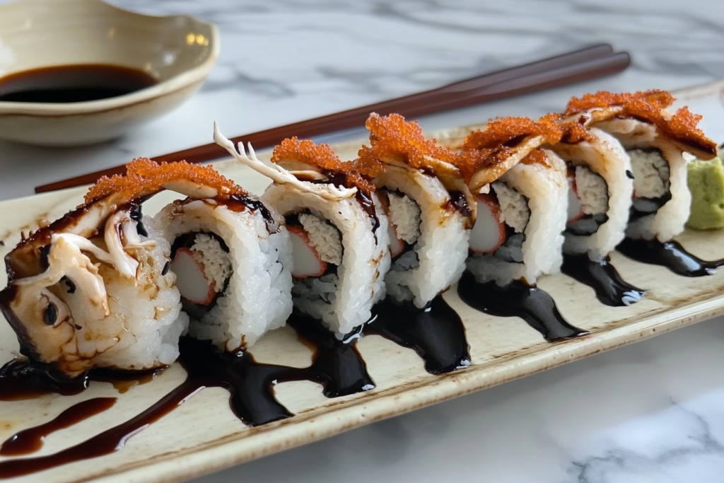 spider roll sushi