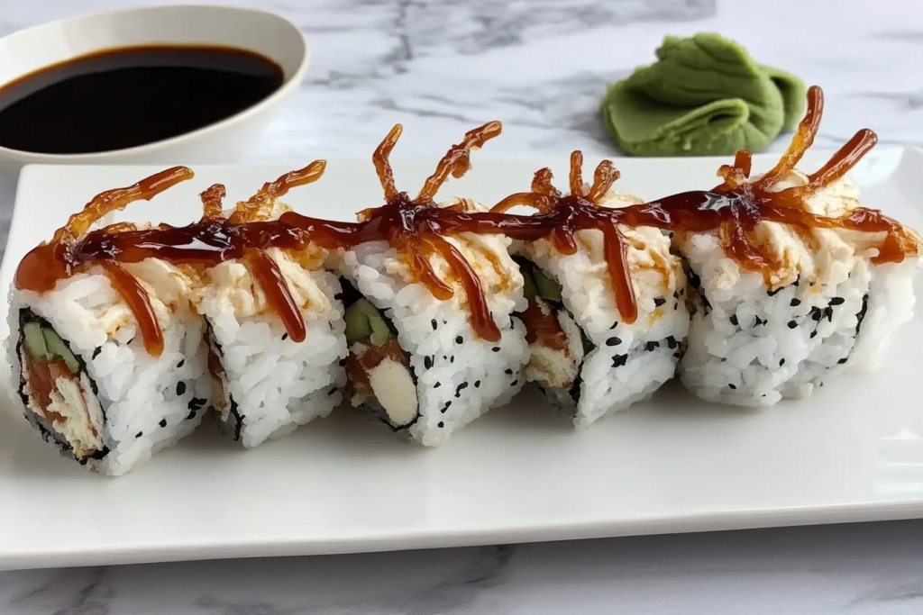 spider roll sushi